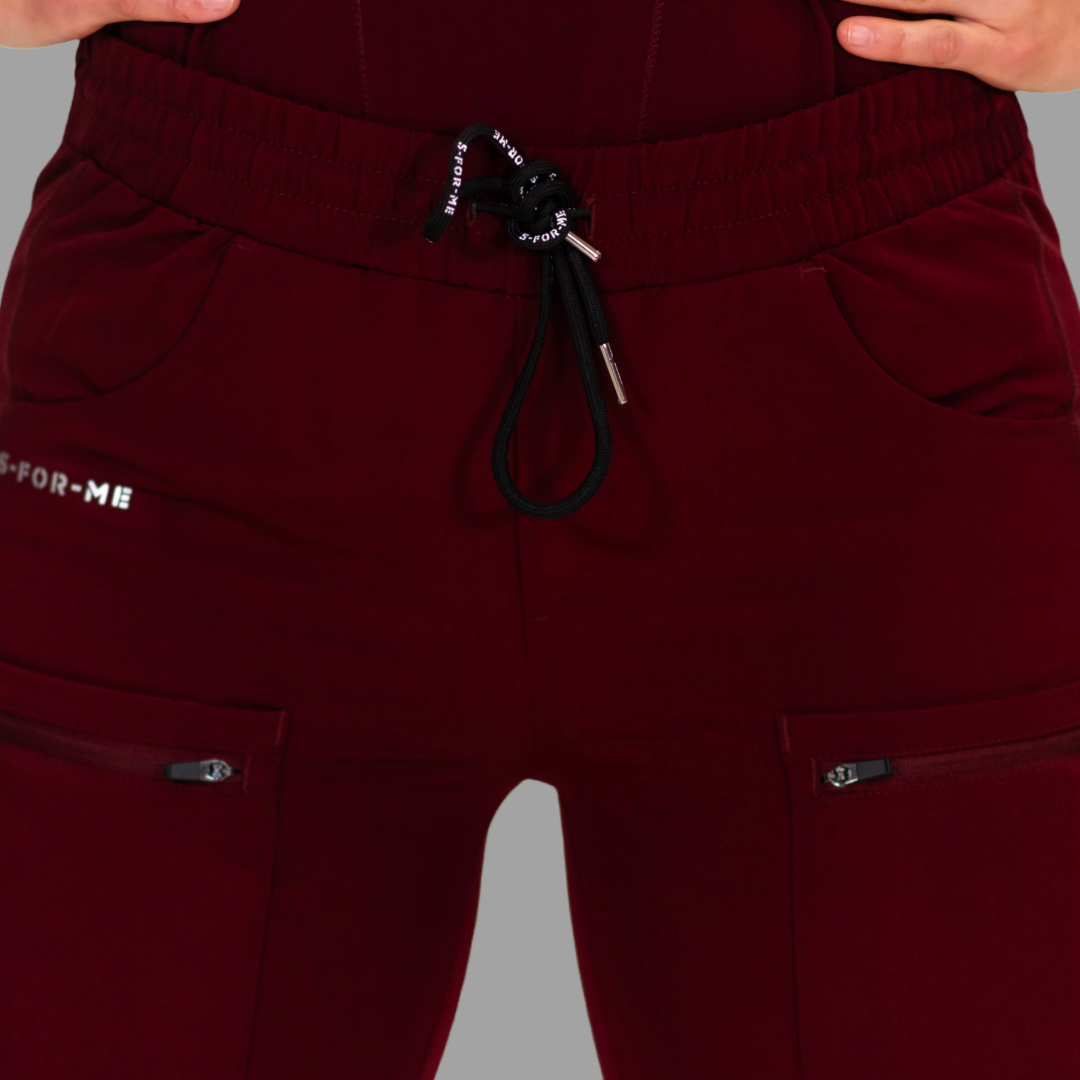 Pantalón Quirúrgico Vino Mujer Antifluido, Scrubs 300
