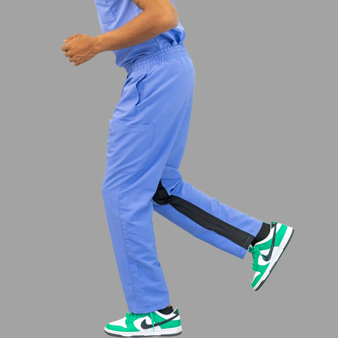 Pantalón Quirúrgico 500 Unisex Basic Azul Plumbago Antifluido-cloro resistente, Scrubs 500
