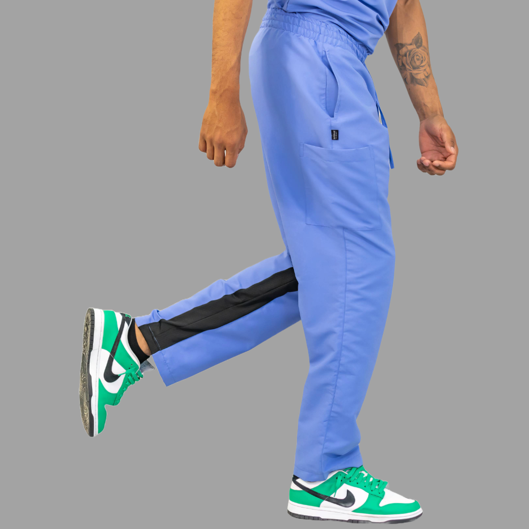 Pantalón Quirúrgico 500 Unisex Basic Azul Plumbago Antifluido-cloro resistente, Scrubs 500