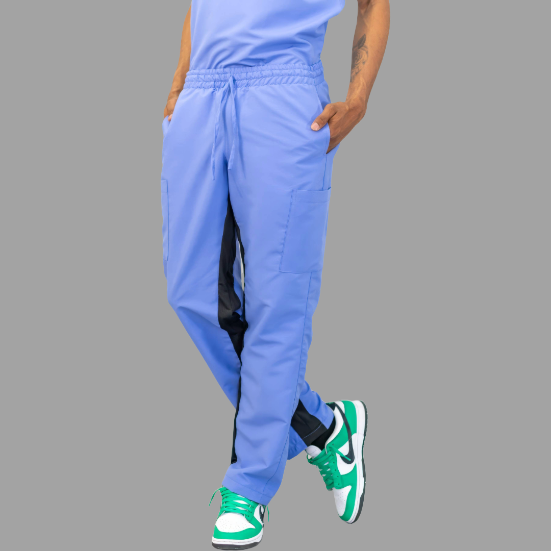 Pantalón Quirúrgico 500 Unisex Basic Azul Plumbago Antifluido-cloro resistente, Scrubs 500