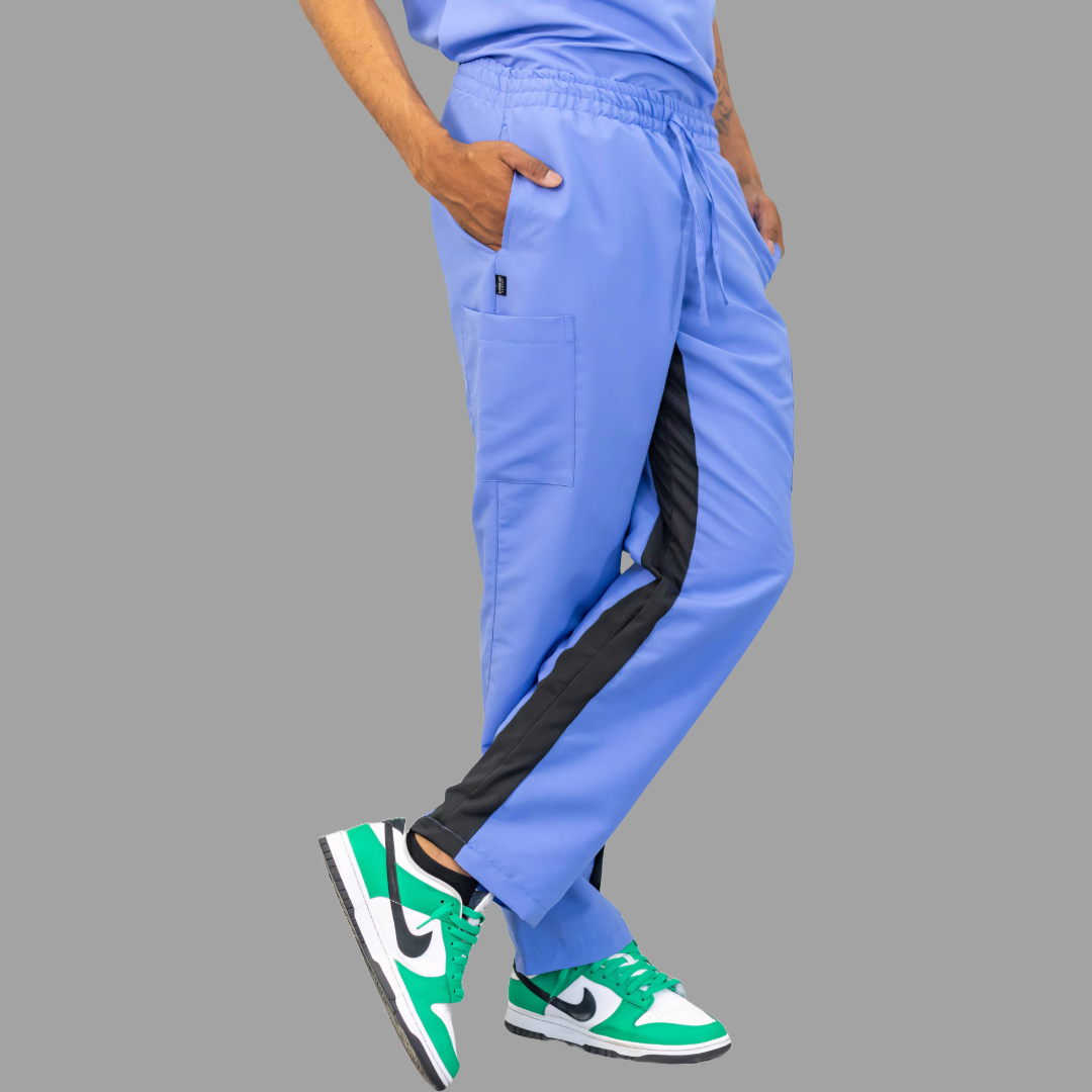 Pantalón Quirúrgico 500 Unisex Basic Azul Plumbago Antifluido-cloro resistente, Scrubs 500