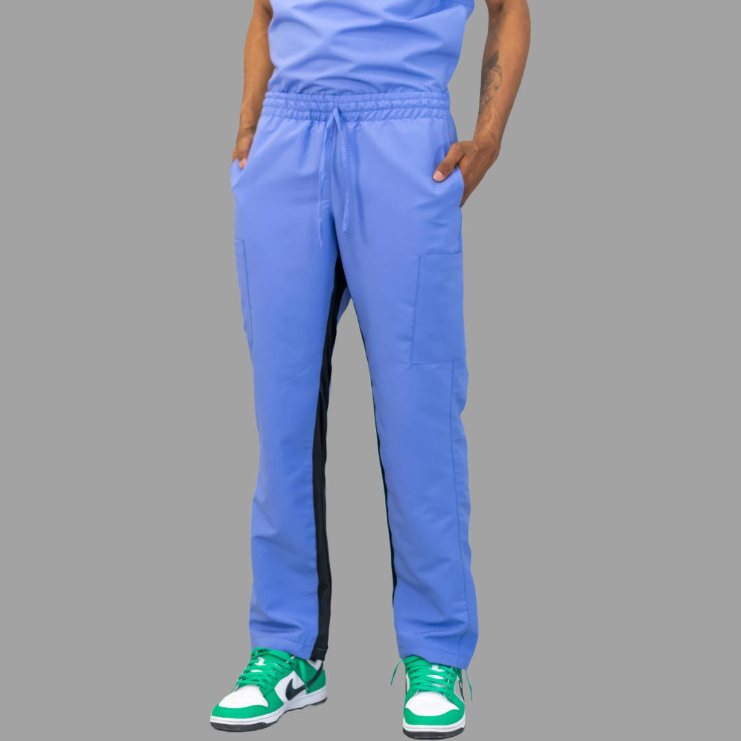 Pantalón Quirúrgico 500 Unisex Basic Azul Plumbago Antifluido-cloro resistente, Scrubs 500