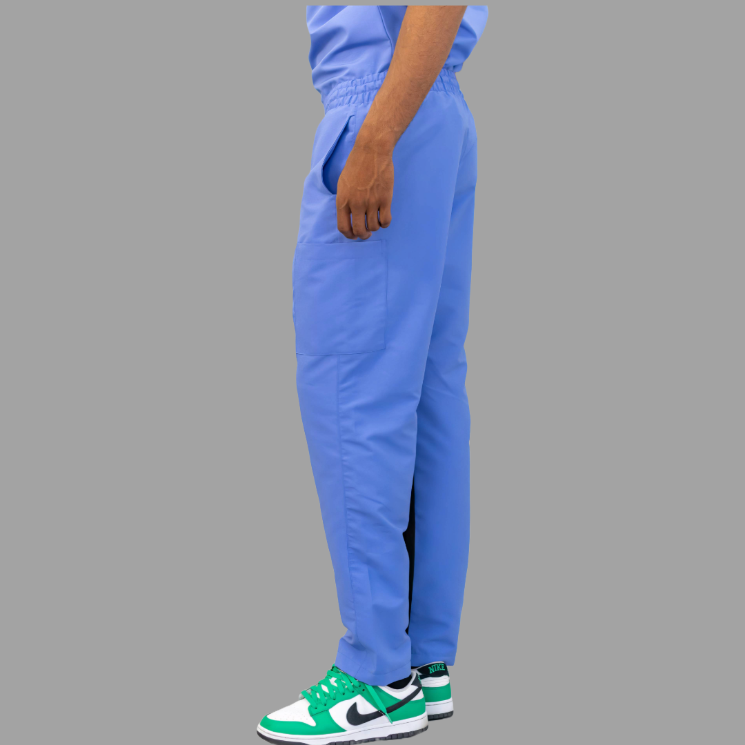Pantalón Quirúrgico 500 Unisex Basic Azul Plumbago Antifluido-cloro resistente, Scrubs 500