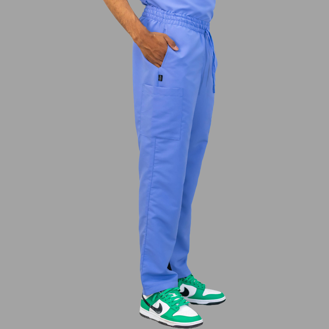 Pantalón Quirúrgico 500 Unisex Basic Azul Plumbago Antifluido-cloro resistente, Scrubs 500