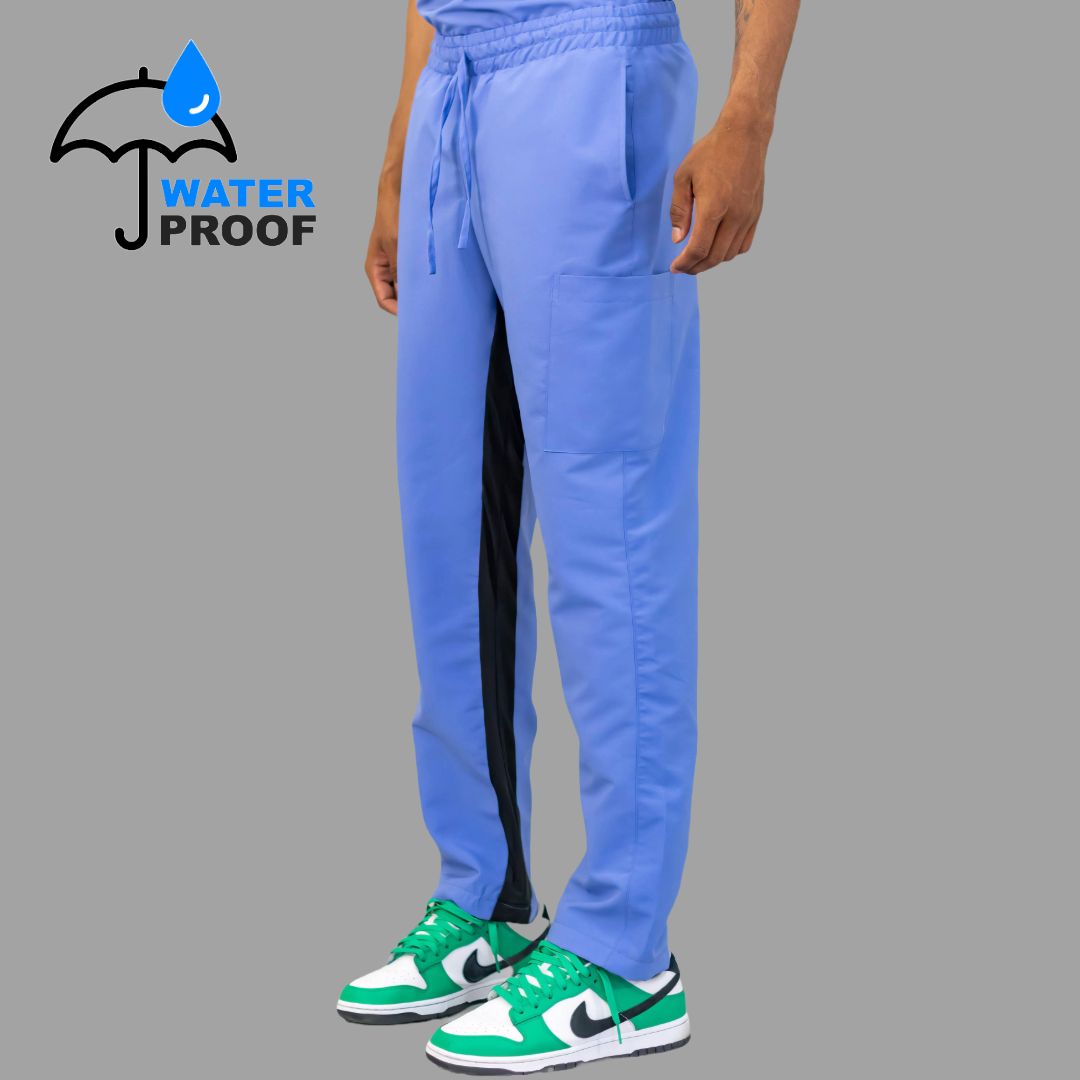 Pantalón Quirúrgico 500 Unisex Basic Azul Plumbago Antifluido-cloro resistente, Scrubs 500