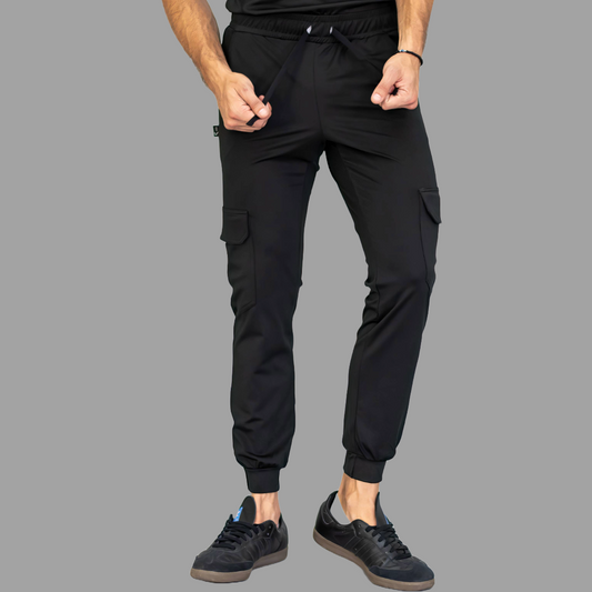 Jogger Est. 910 Quirúrgico Negro Hombre Super Stretch, Scrubs Est. 910