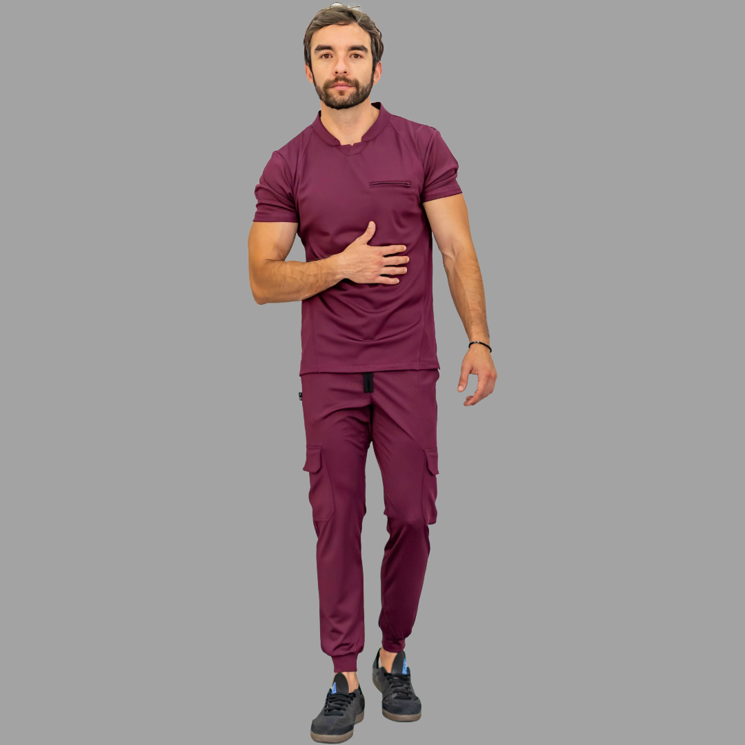 Filipina Quirurgica Hombre Vino Super stretch (Scrubs Est. 910)