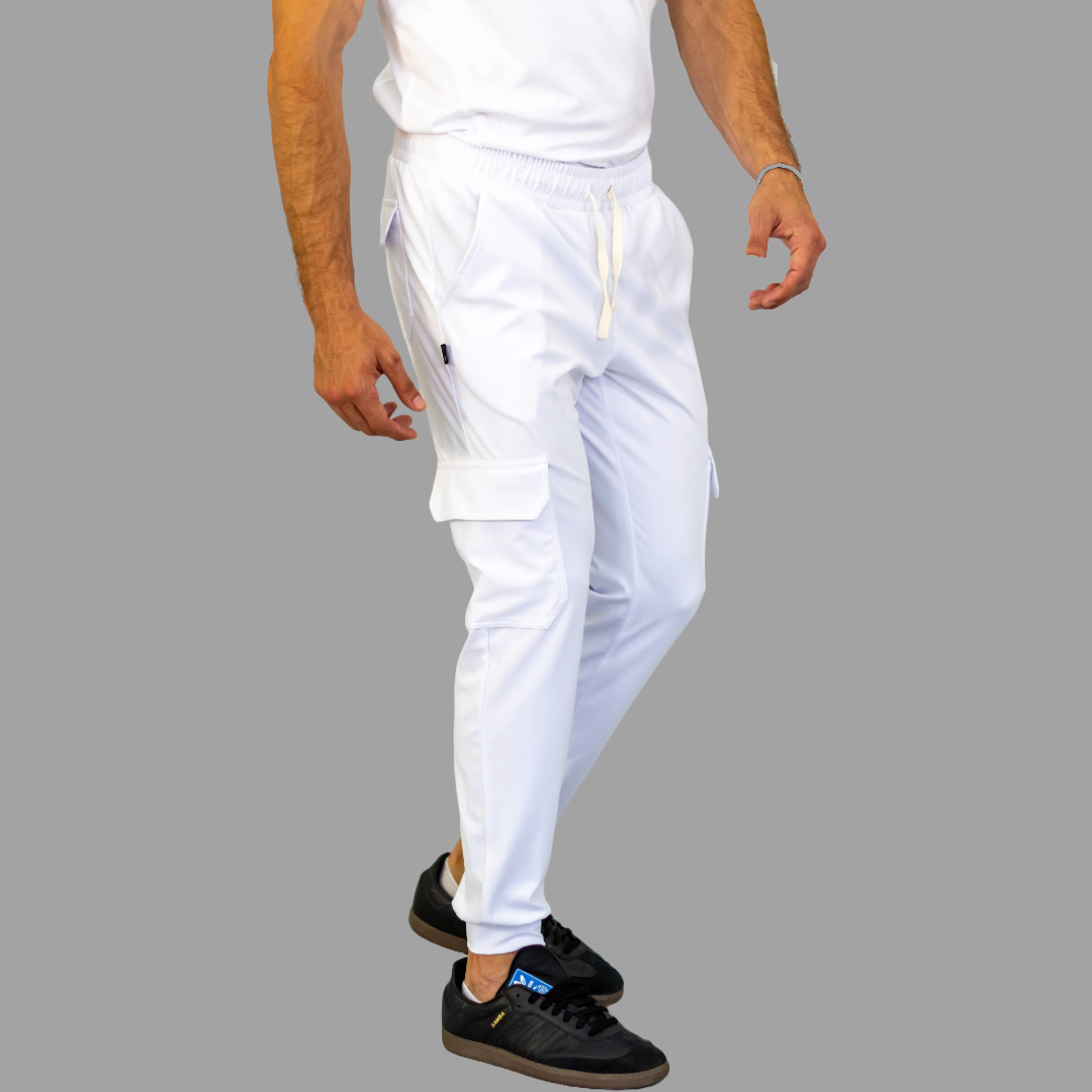 Jogger Quirúrgico Hombre Blanco Super Stretch (Scrubs Est. 910)