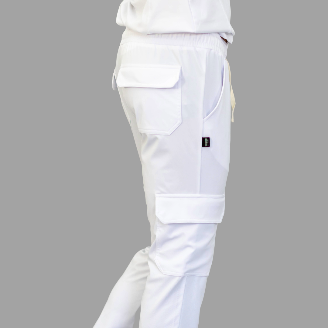 Jogger Quirúrgico Hombre Blanco Super Stretch (Scrubs Est. 910)