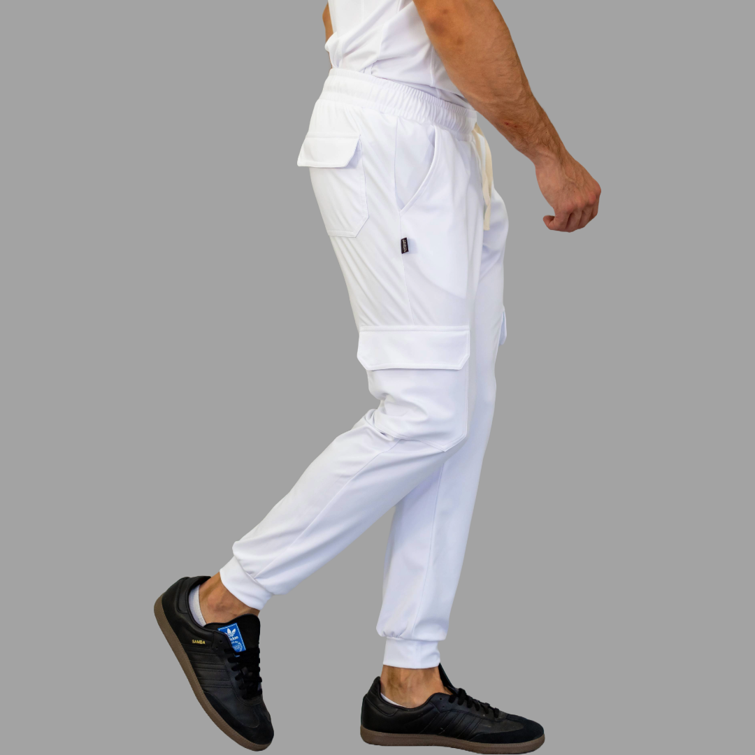 Jogger Quirúrgico Hombre Blanco Super Stretch (Scrubs Est. 910)