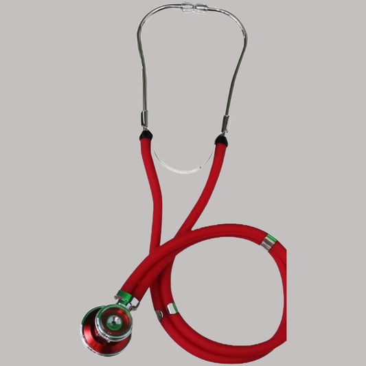 Estetoscopio Rappaport rojo CheckAtek con doble manguera para uso médico