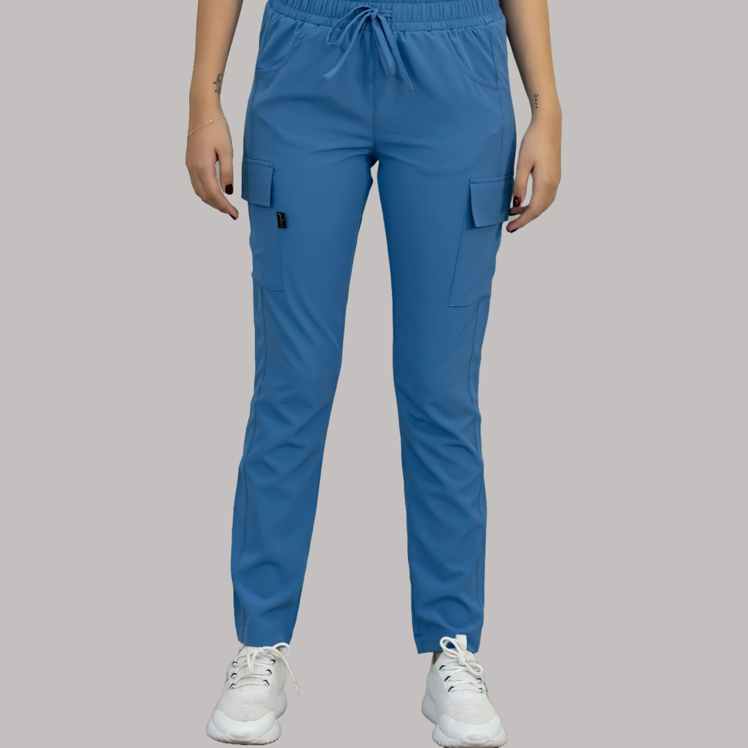 Pantalón Quirúrgico Mujer Skinny Azul Plumbago F.W, Scrubs 520