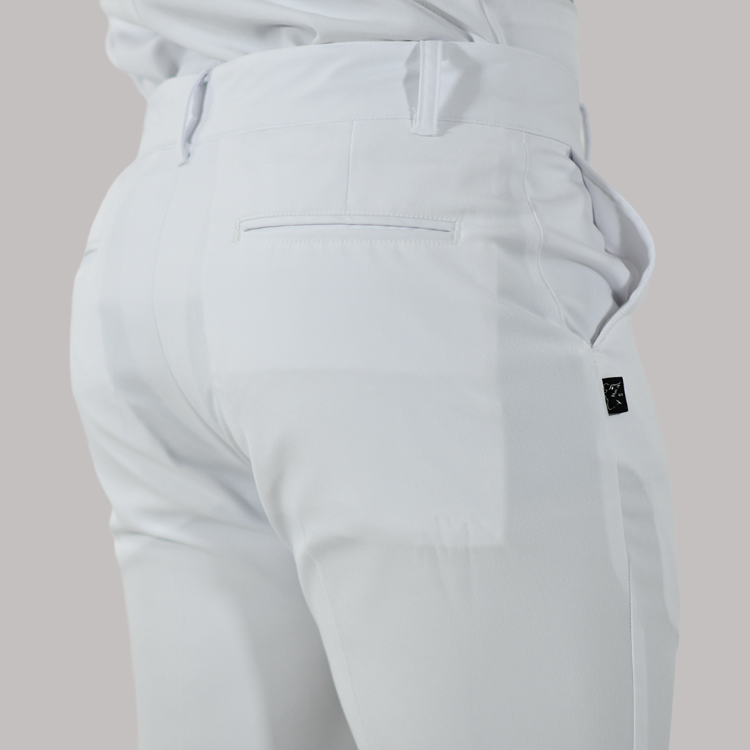 Pantalon Pretina Alviero Stretch Caballero Blanco Antifluido