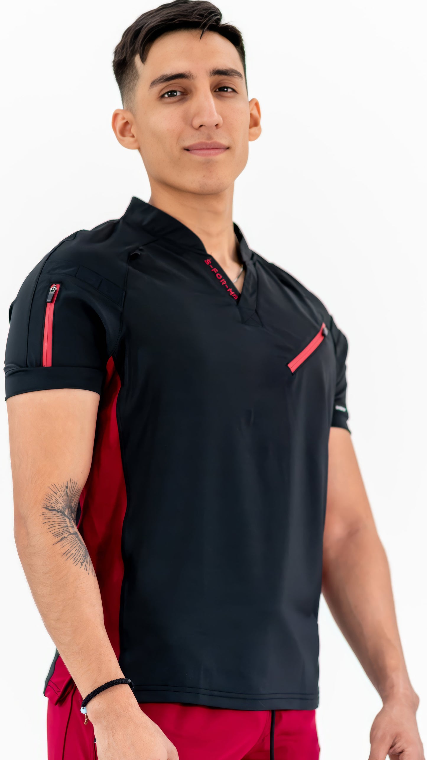 Filipina Quirúrgica Super Stretch Negra/Vino Hombre, Scrubs 905