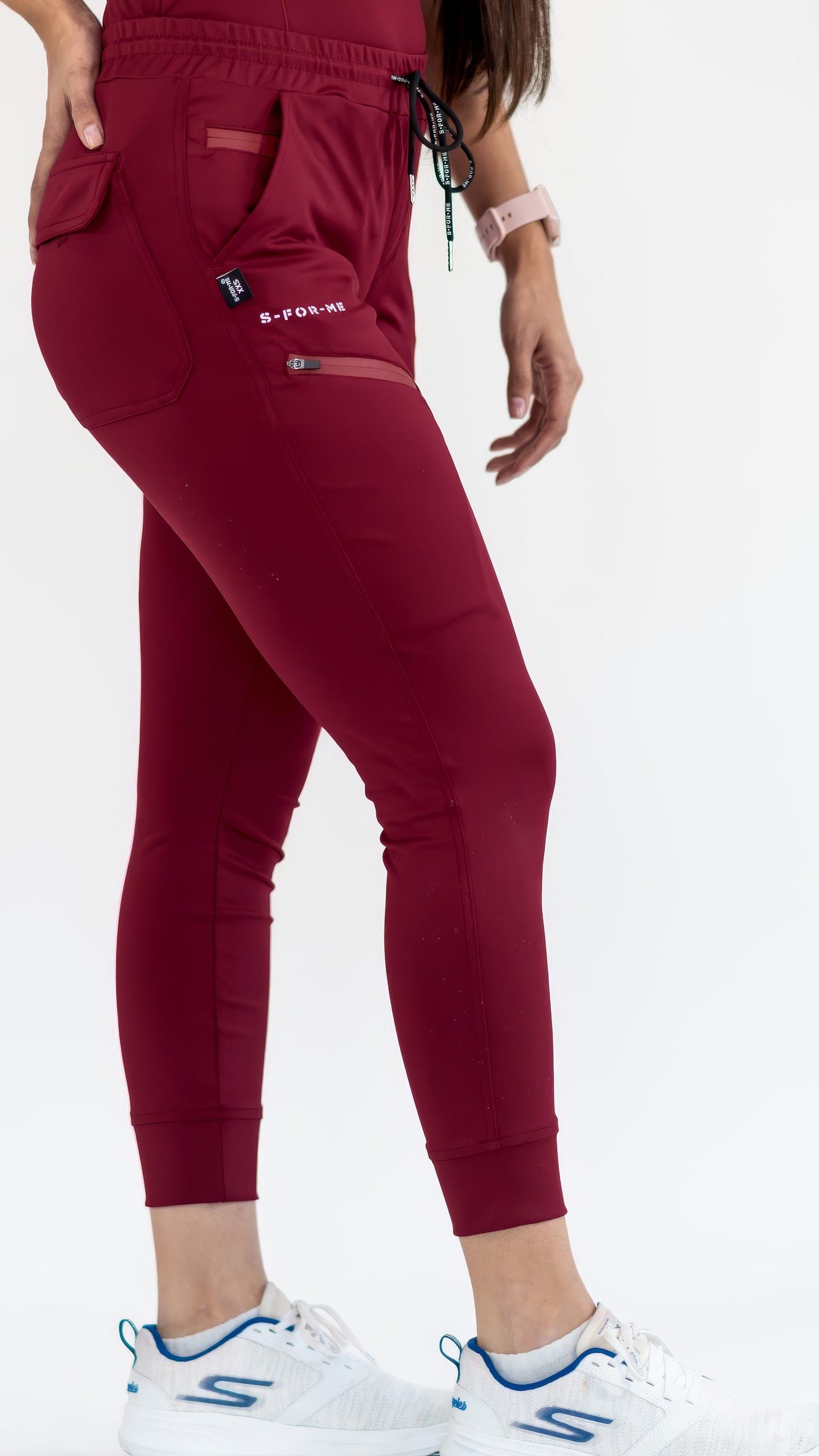 Jogger Quirúrgico Super Stretch Vino Mujer, Scrubs 905