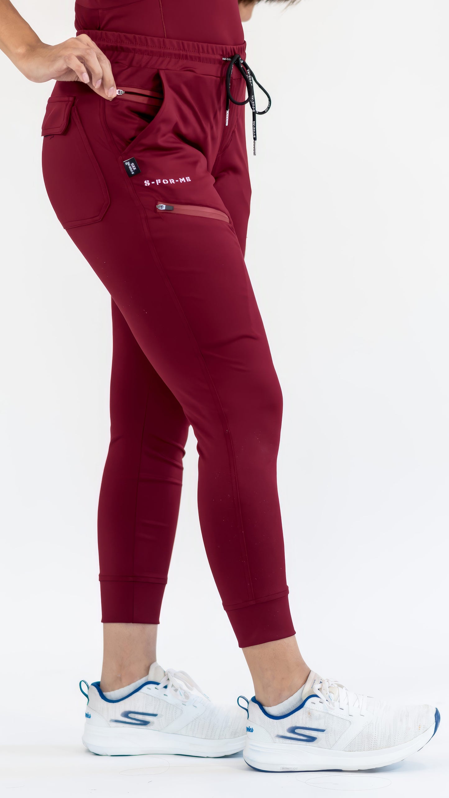 Jogger Quirúrgico Super Stretch Vino Mujer, Scrubs 905