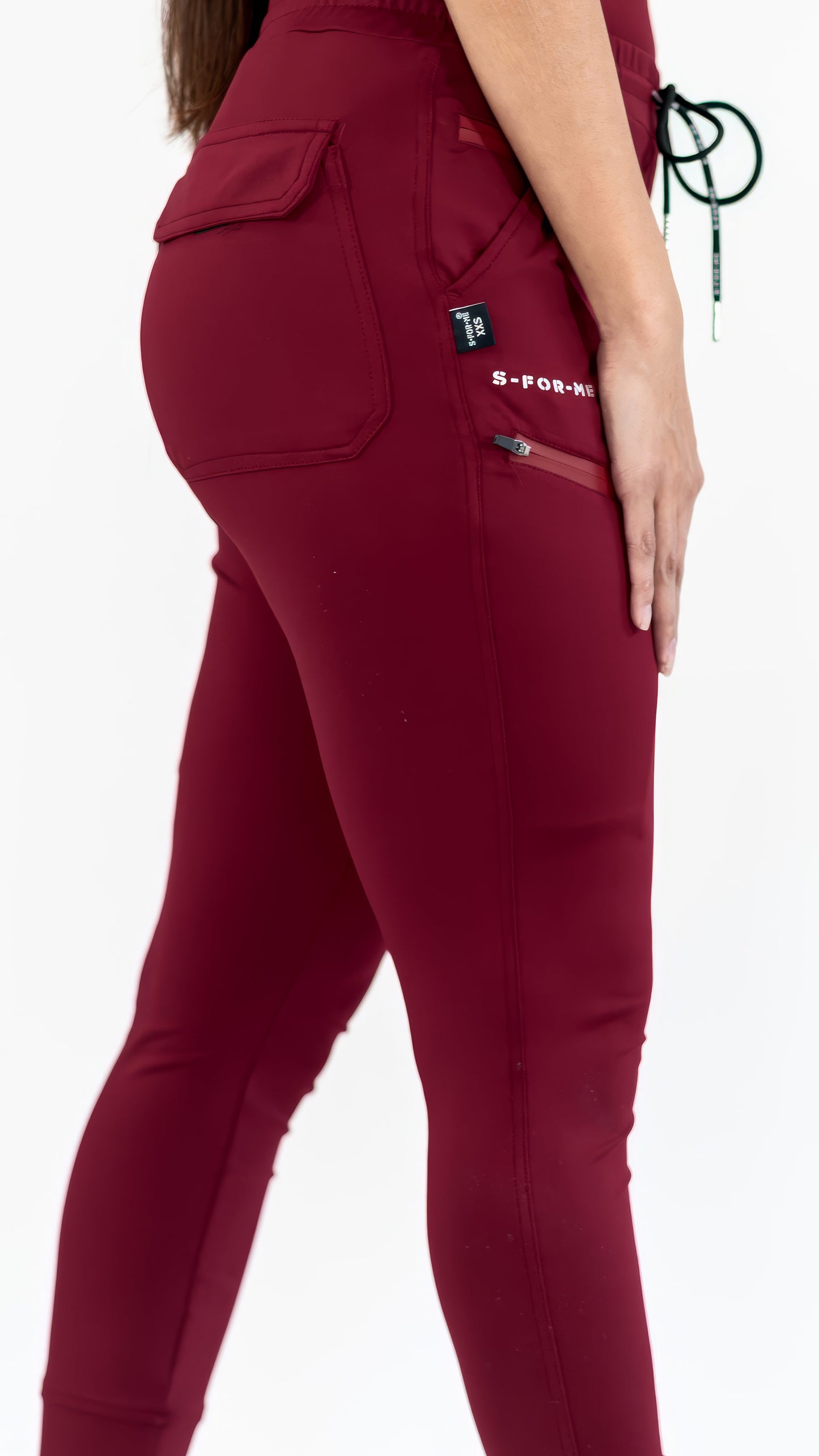 Jogger Quirúrgico Super Stretch Vino Mujer, Scrubs 905