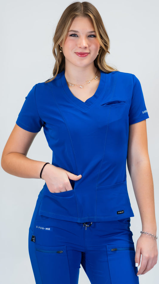 Filipina Quirúrgica, Scrubs Antifluido Mujer 300 Azul Rey (Uniformes médicos)