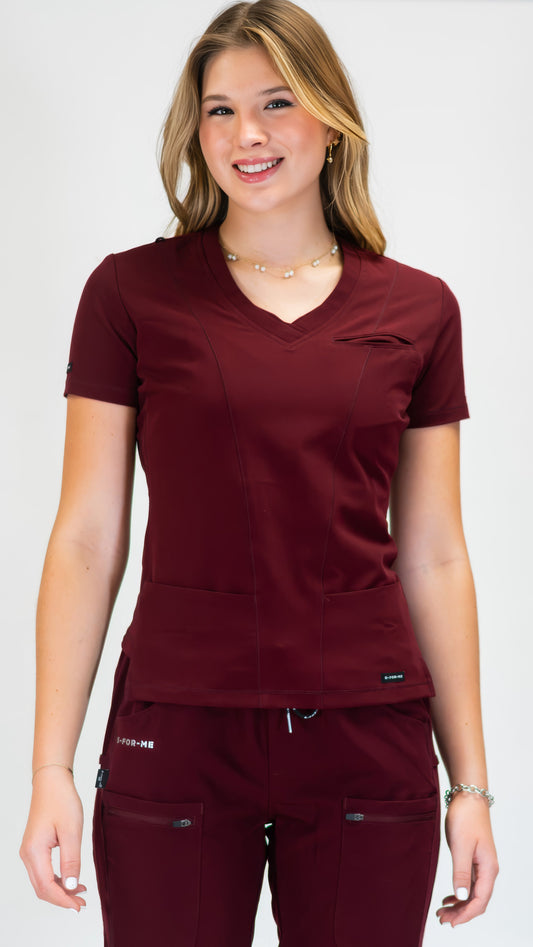 Filipina Quirúrgica, Scrubs Antifluido Mujer 300 Vino (Uniformes médicos)