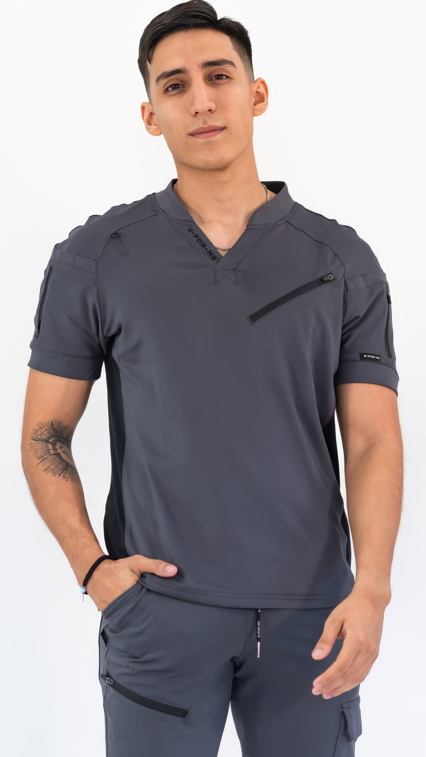 Filipina Quirúrgica Super Stretch Gris Hombre, Scrubs 905