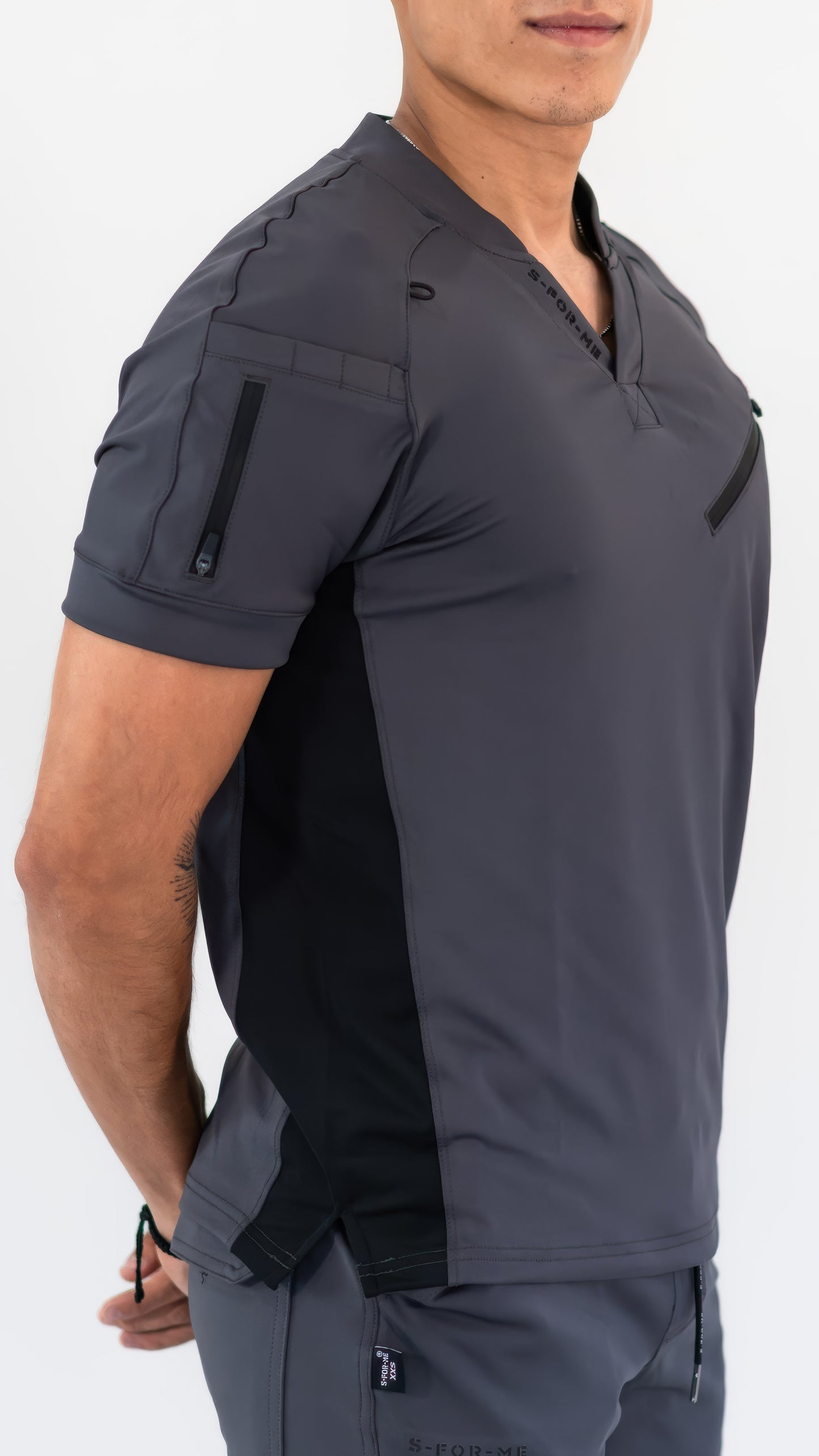 Filipina Quirúrgica Super Stretch Gris Hombre, Scrubs 905