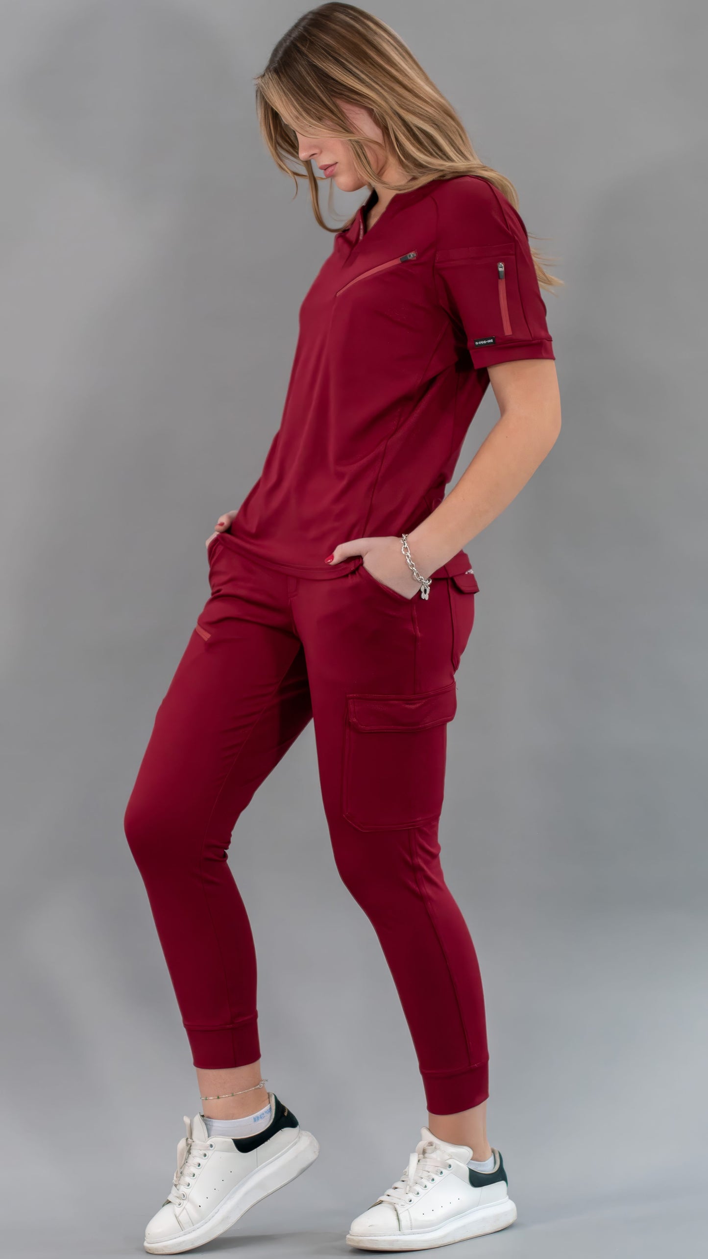 Jogger Unisex Quirúrgico Super Stretch Vino, Scrubs 905