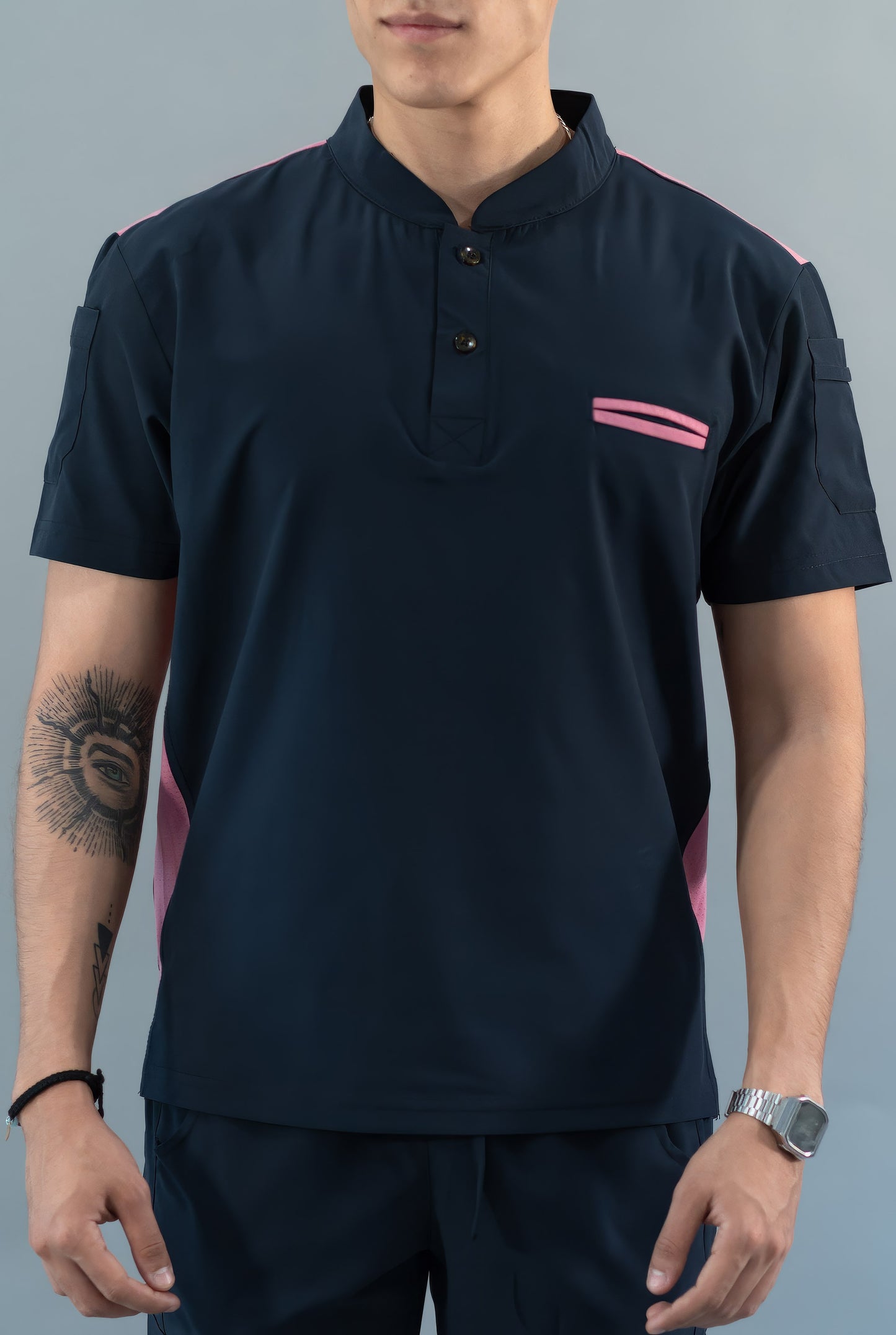 Filipina Quirúrgica Hombre Azul Mno./Rosa, Scrubs 520