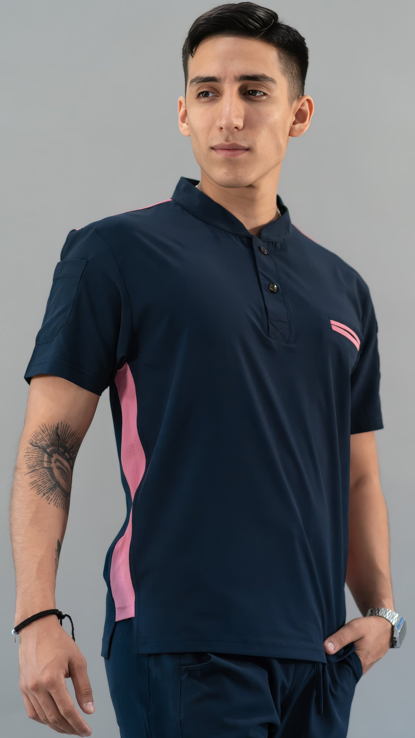 Filipina Quirúrgica Hombre Azul Mno./Rosa, Scrubs 520