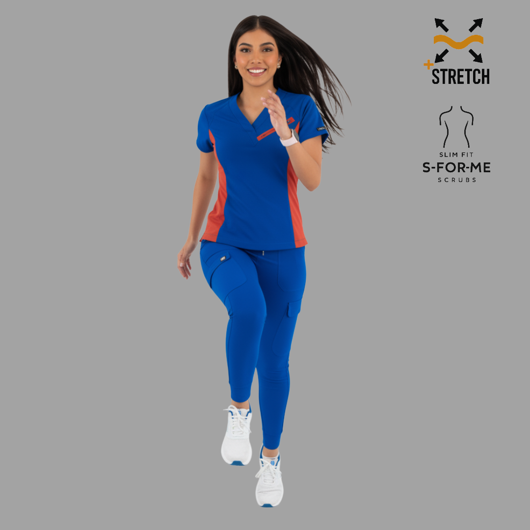 Jogger Quirúrgico Mujer Super Stretch Azul Rey, Scrubs 905
