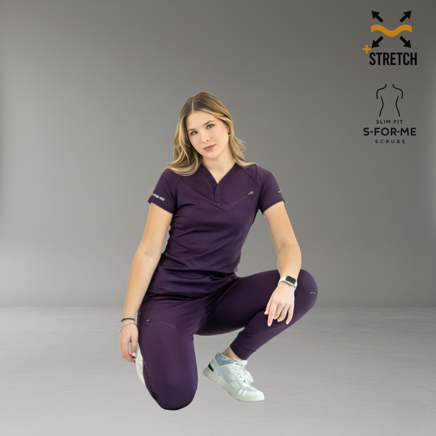 Jogger Quirúrgico Mujer Super Stretch Uva, Scrubs 905