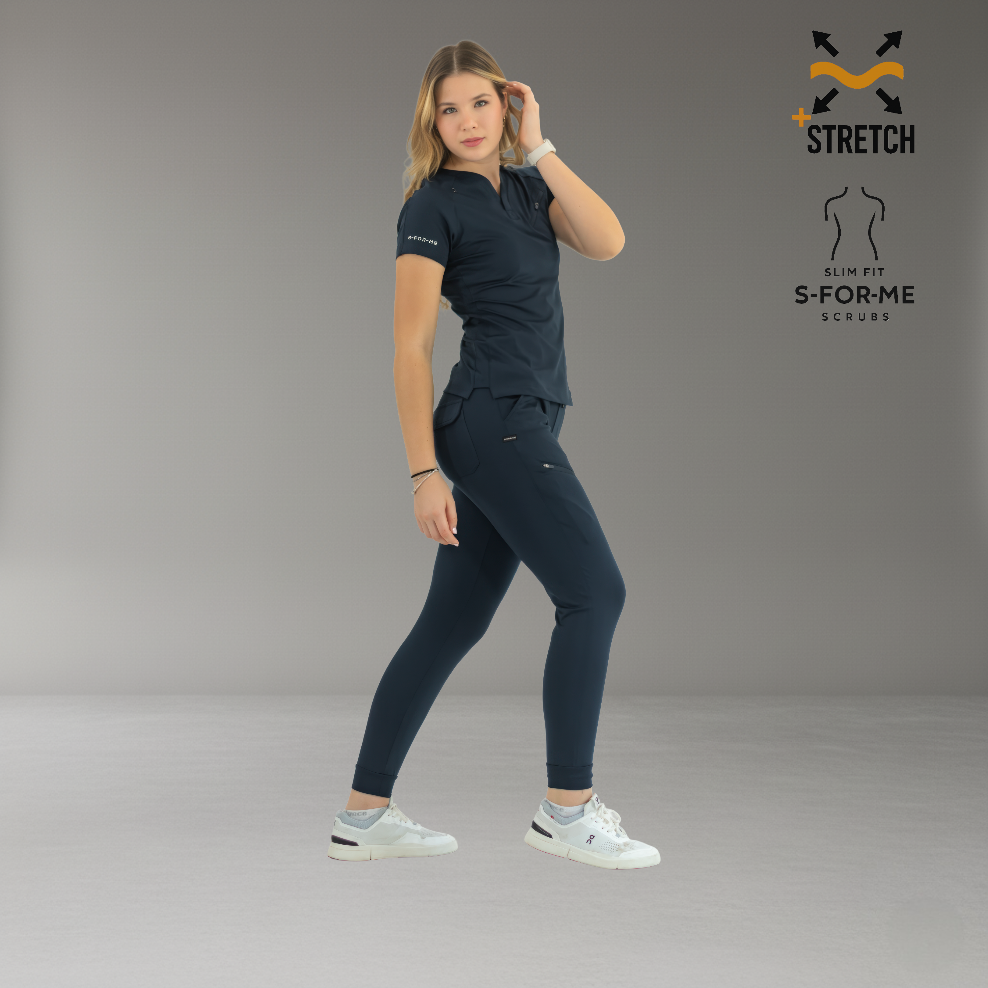 Conjunto Quirúrgico Mujer · Modelo 905 Super Stretch · Azul Marino