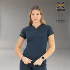 Filipina quirúrgica mujer azul marino 905 Super Stretch vista frontal