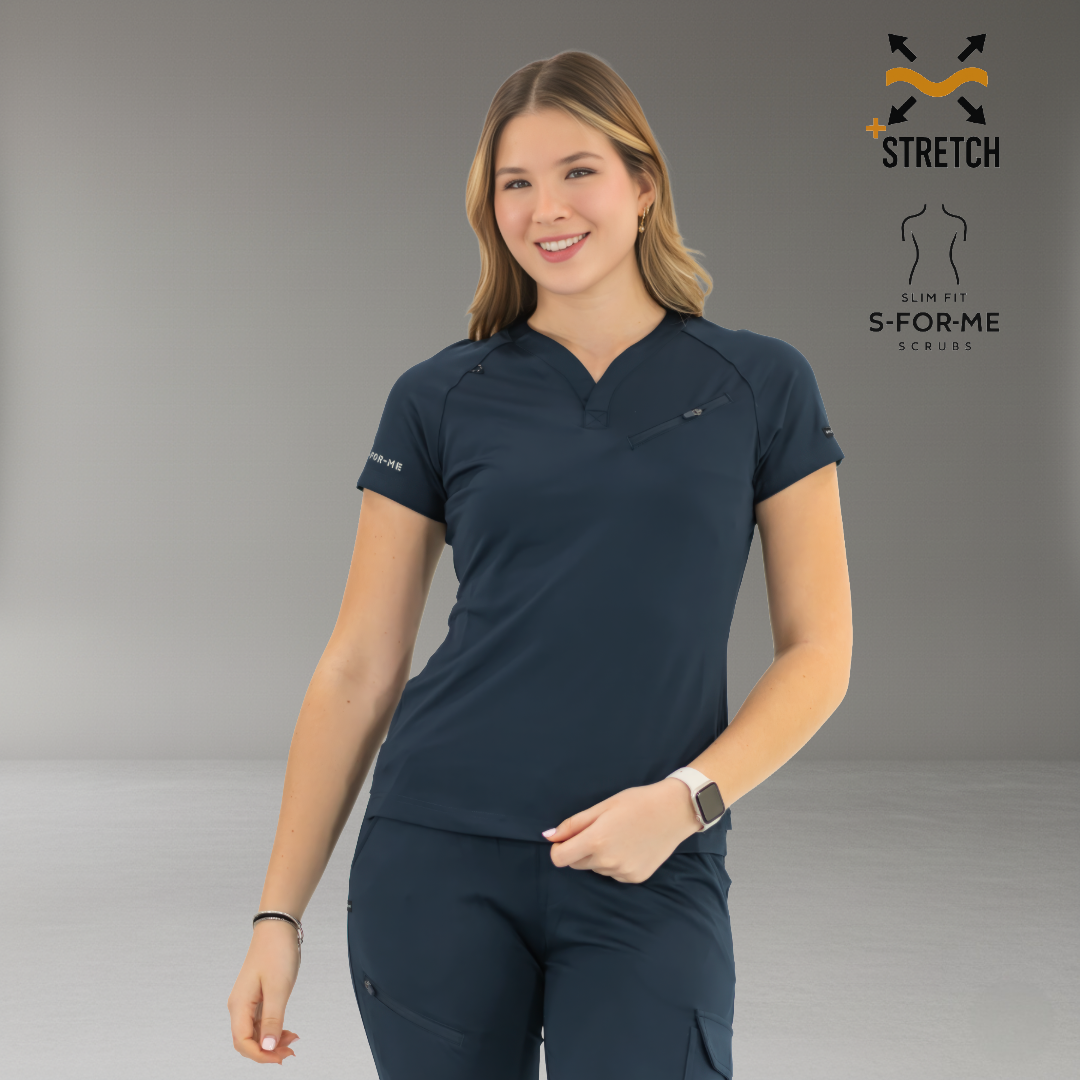Filipina Quirúrgica Mujer Super Stretch Azul Marino, Scrubs 905