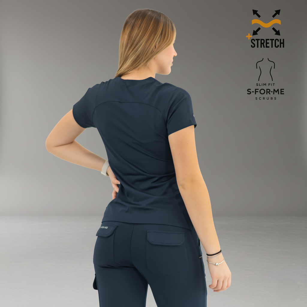 Filipina Quirúrgica Mujer Super Stretch Azul Marino, Scrubs 905