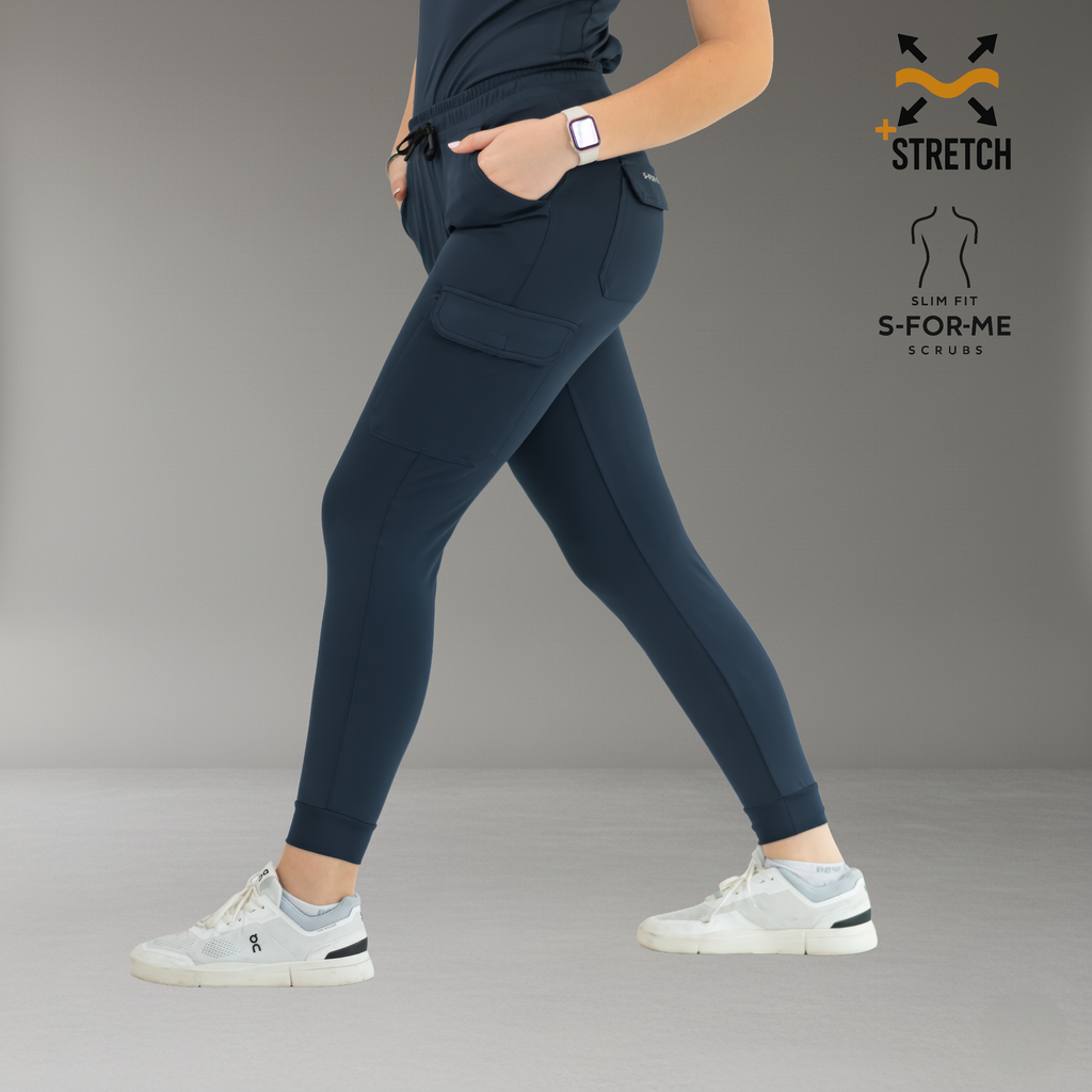 Jogger Quirúrgico Mujer Super Stretch Azul Marino, Scrubs 905