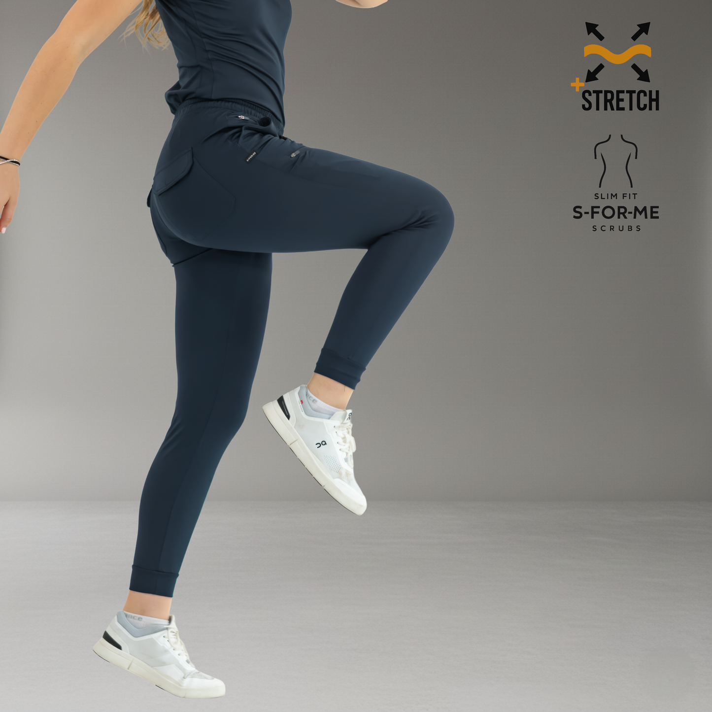 Jogger Quirúrgico Mujer Super Stretch Azul Marino, Scrubs 905