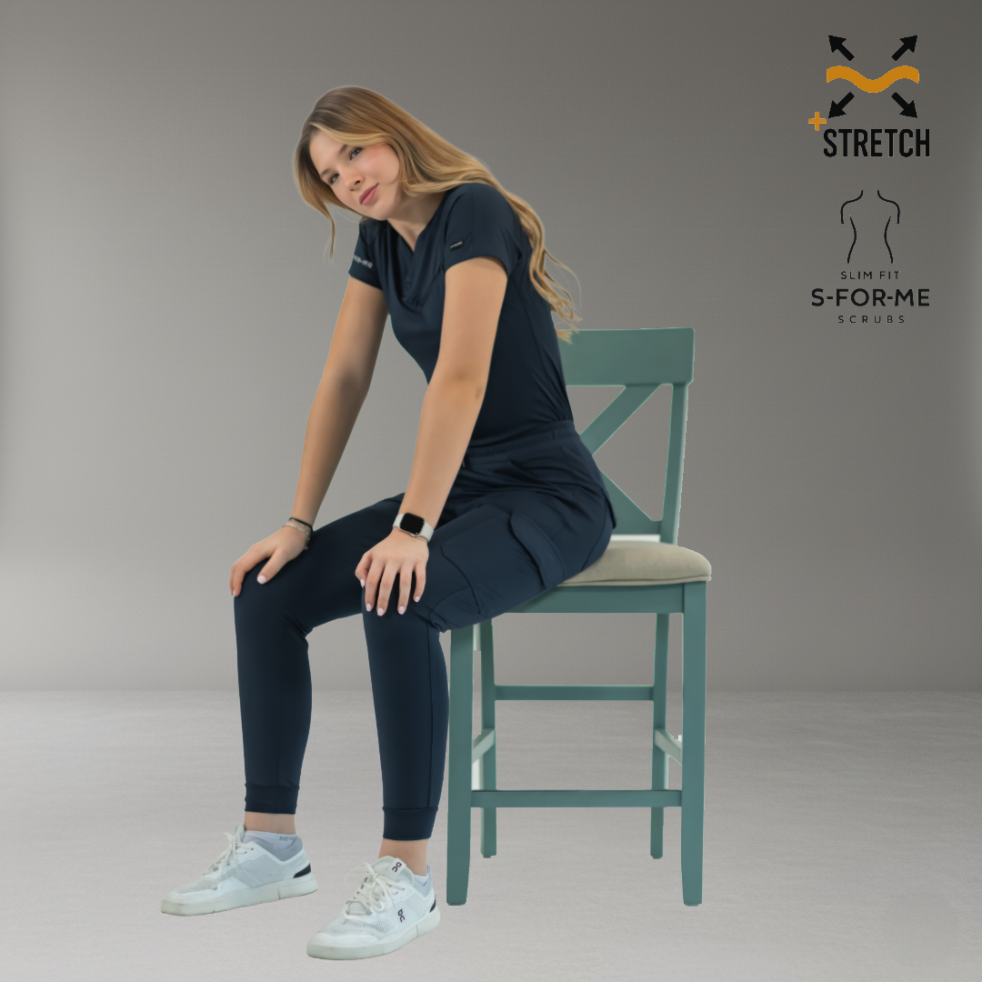 Jogger Quirúrgico Mujer Super Stretch Azul Marino, Scrubs 905