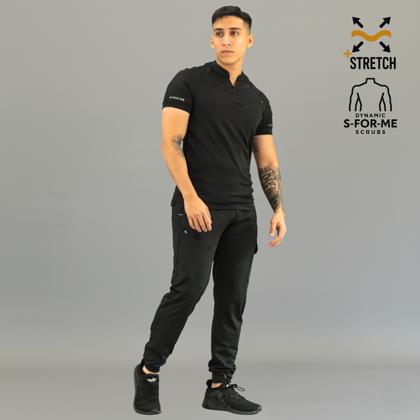 Filipina Quirúrgica Super Stretch Negra Hombre, Scrubs 905