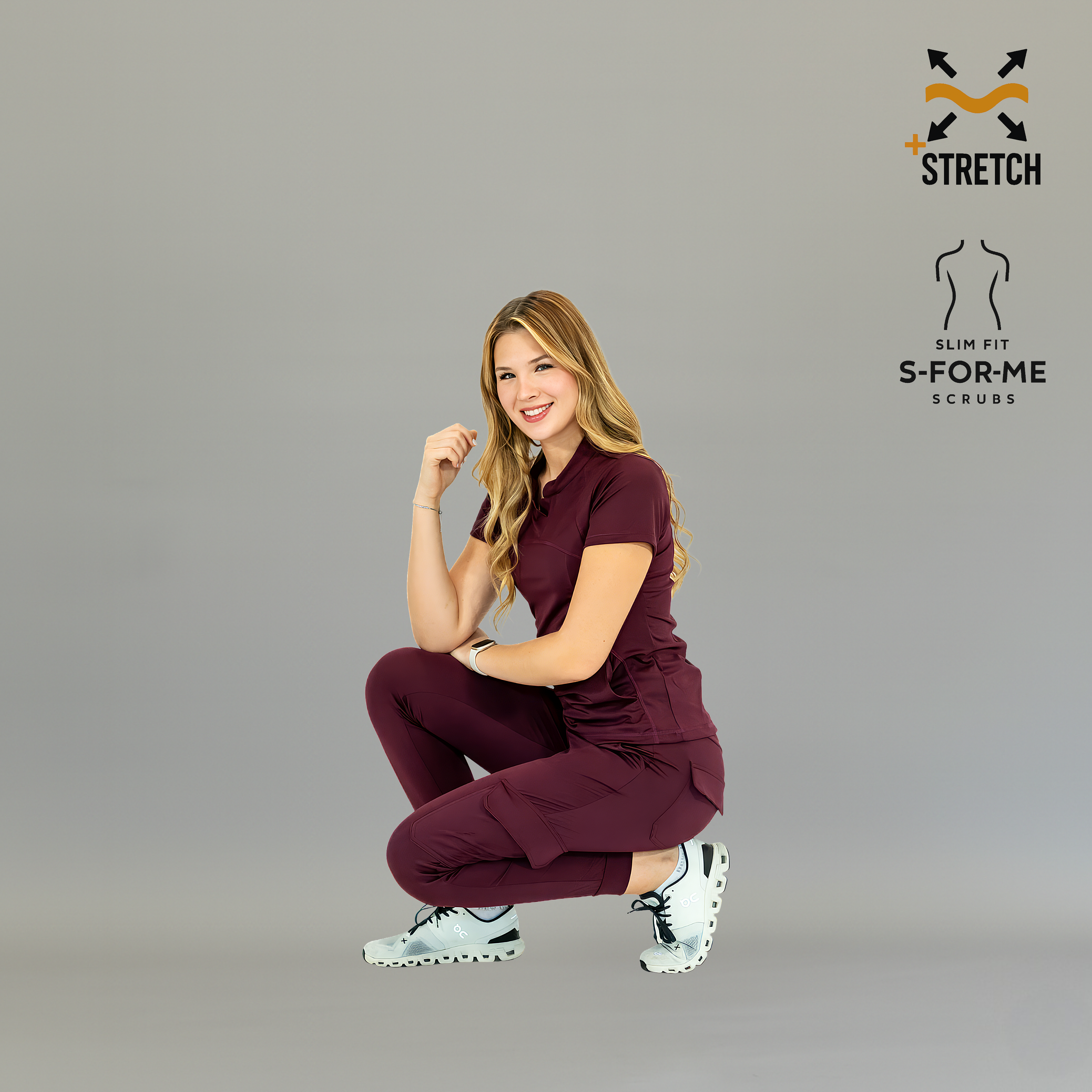 Conjunto Quirúrgico Color Vino para Mujer – Estilo 910 | Super Stretch Slim Fit