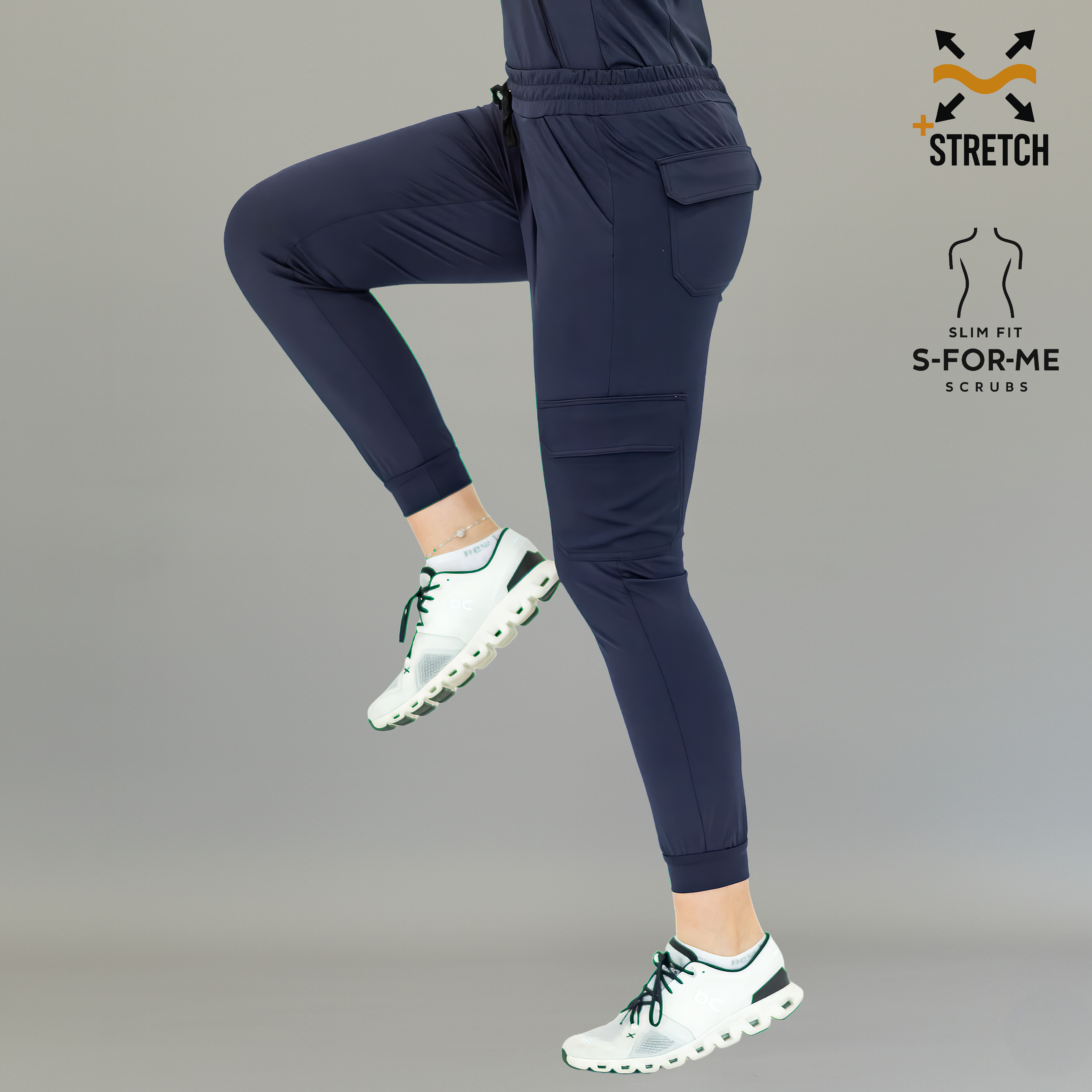 Jogger Quirúrgico 910, Azul Marino Mujer Super Stretch, Scrubs 910