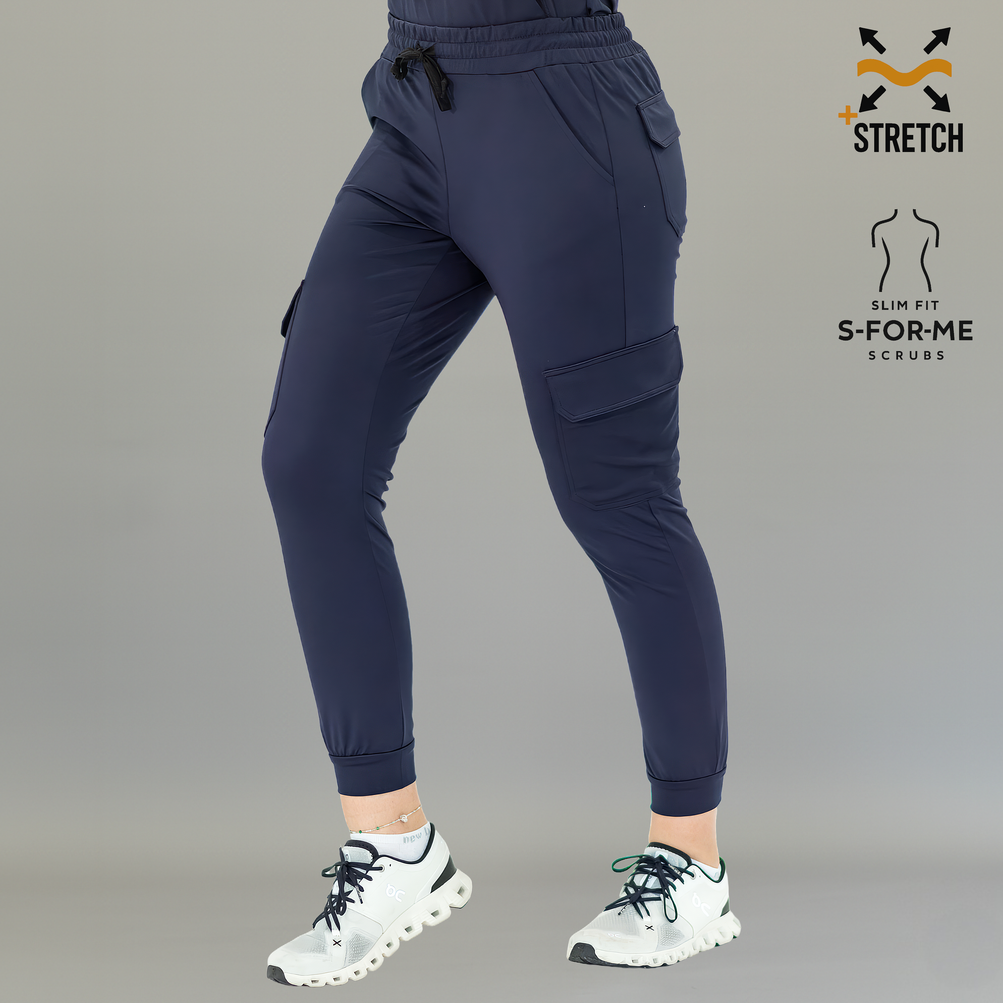 Jogger Quirúrgico 910, Azul Marino Mujer Super Stretch, Scrubs 910