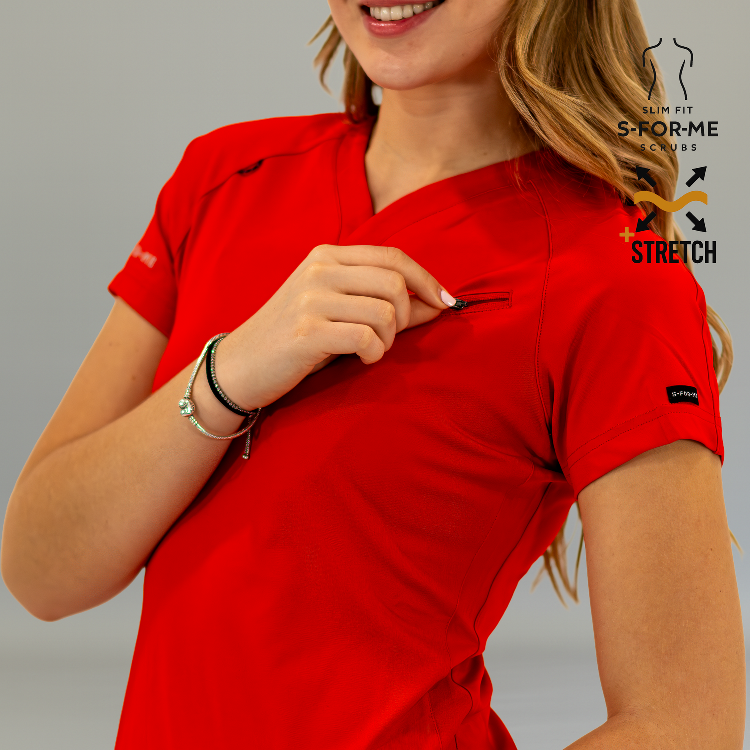 uniforme medico color rojo para mujer
