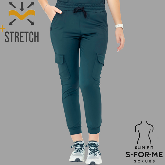 Jogger Est. 910 Quirúrgico, Azul Petroleo Mujer Super Stretch, Scrubs 910