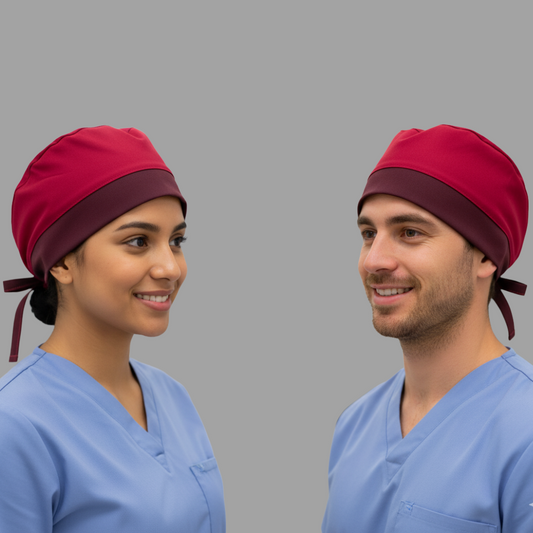 Gorro Quirúrgico Vino con Stretch Unisex