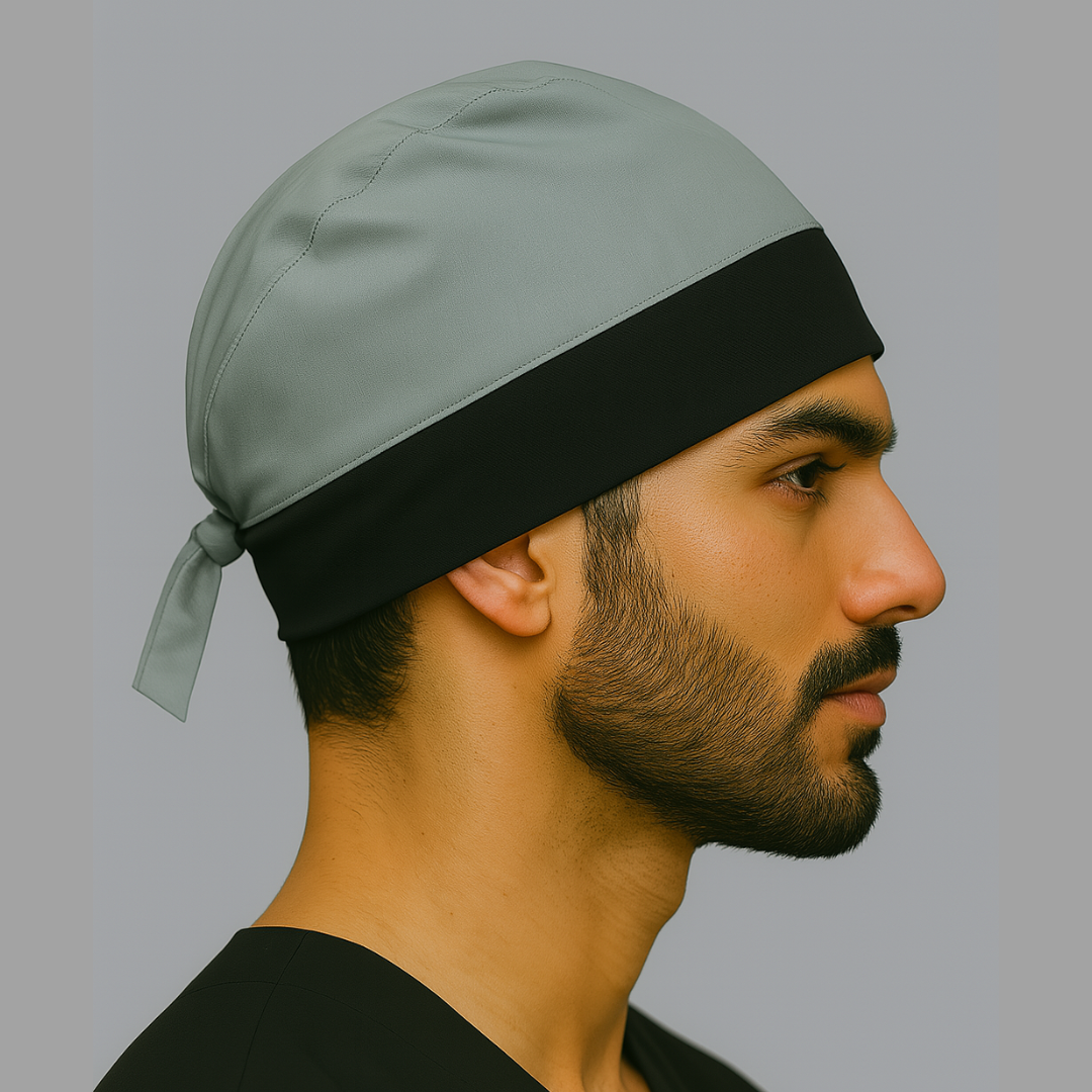 Gorro Quirúrgico Gris Stretch Unisex