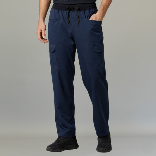 Pantalón quirúrgico hombre 940 azul marino Super Stretch vista frontal