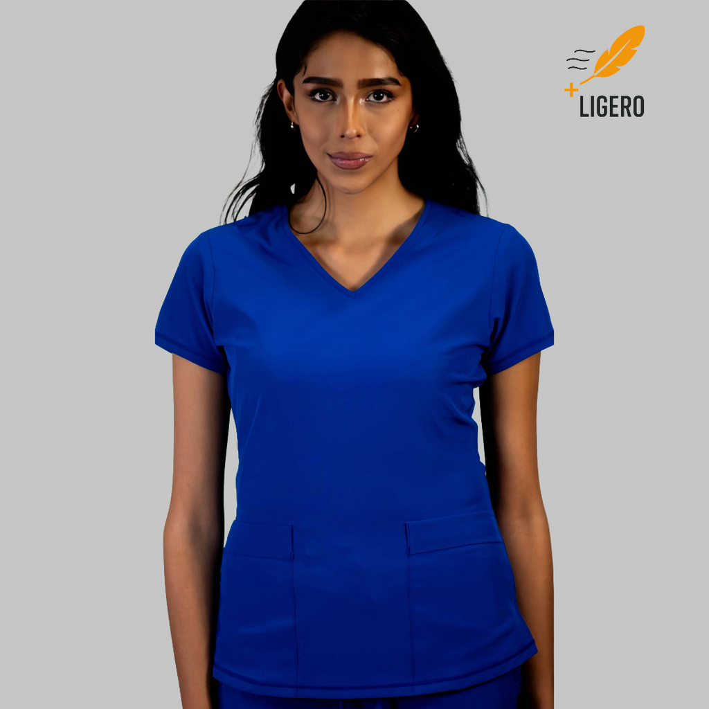 Filipina Quirúrgica Azul Rey Mujer F.W, Scrubs 600 (Uniformes Medicos)
