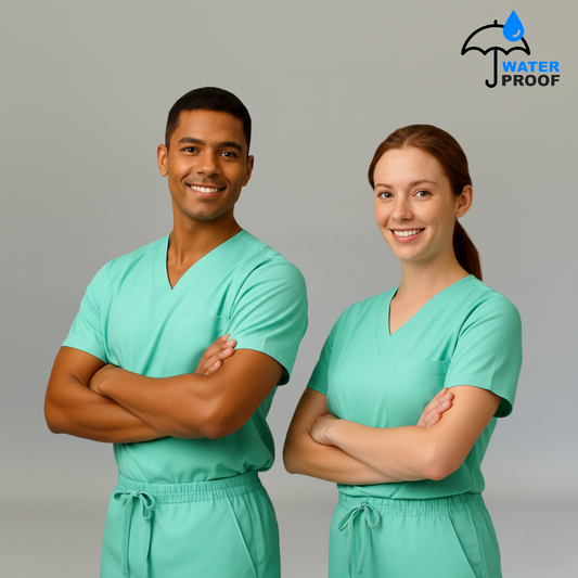 Filipina Quirúrgica 500 Unisex Basic Azul Agua Antifluido-cloro resistente Scrubs 500 FW