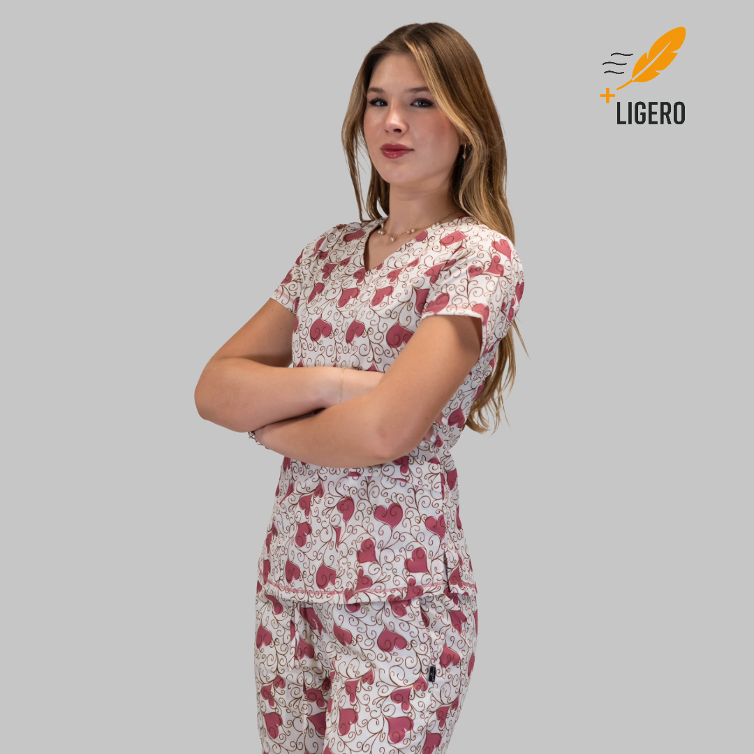 Filipina de Scrubs 600 Dama Estampado Vintage Love