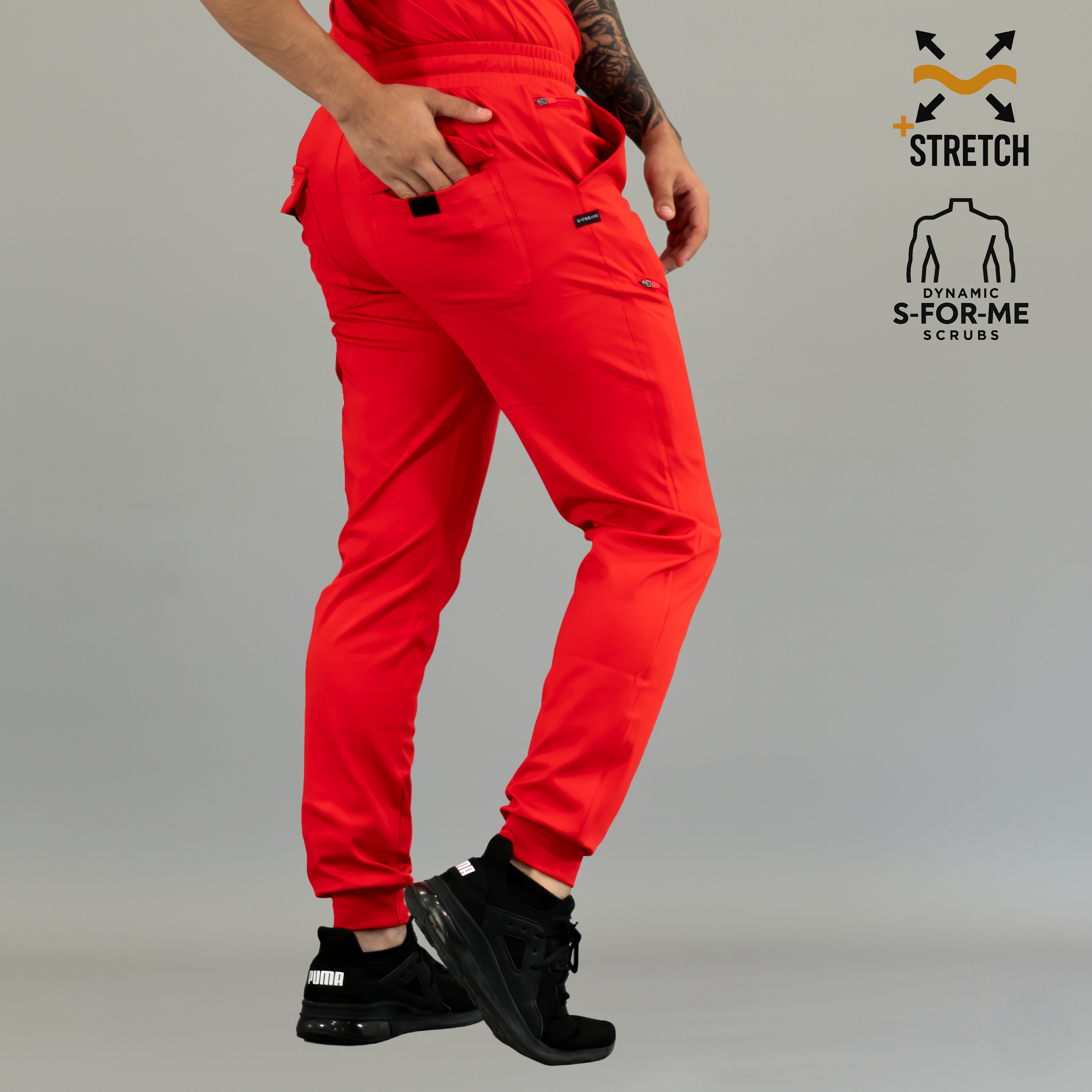 Jogger Rojo Super Stretch Hombre, Scrubs 905